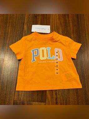 Polo Ralph Lauren orange embroidered short sleeve tee shirt NWT